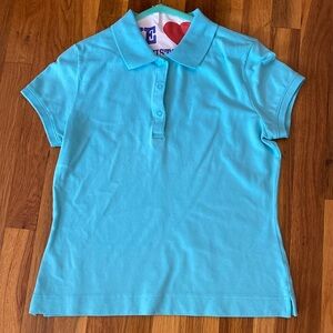 Pink Ribbon Women’s Blue Golf Shirt Size M